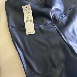 WHBM vegan leather leggings